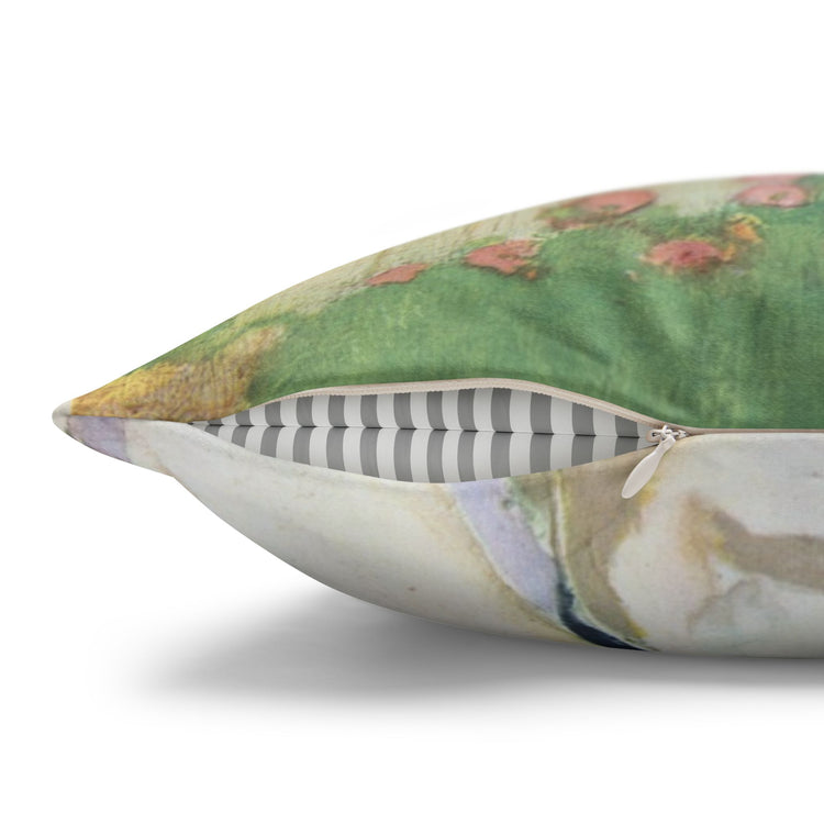 See Saw by Albert Hencke | Vintage Nursery Illustration | Faux Suede Pillowcase