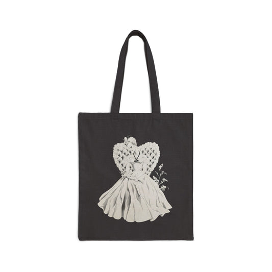 Vintage Romantic Portrait Tote Bag - Blonde with Bouquet | 1940s Turner Art
