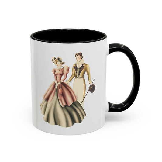 Vintage Romantic Portrait Mug - Couple Walking | 1940s Turner Art