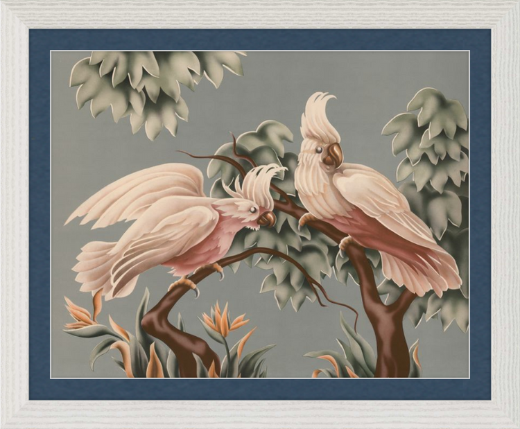Custom Framed Turner White Cockatoos | Premium Giclee Print | Vintage Bird Lithograph