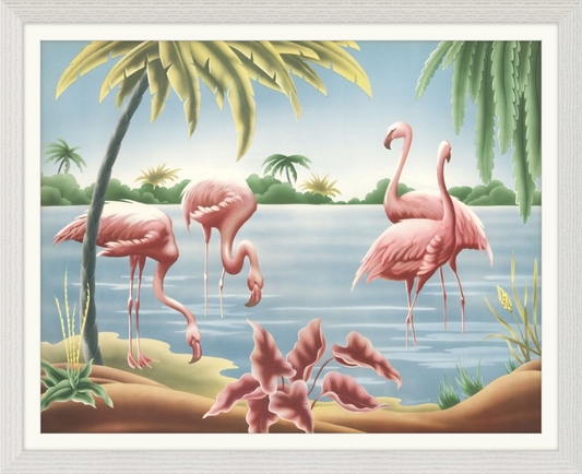 Custom Framed Turner Flamingo | Premium Giclee Print | Vintage Bird Lithograph
