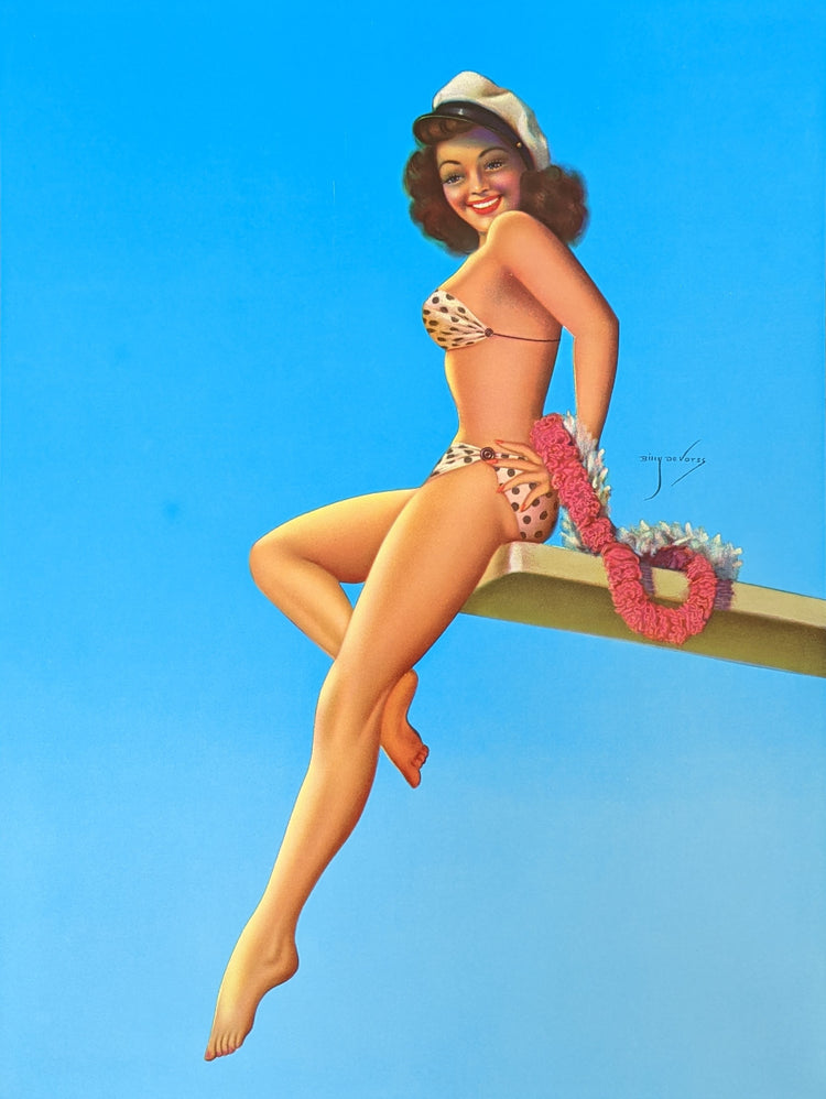 Pinup Set (6) by D’Ancona, Darro, DeVorss & Erbit | 1940s–50s Style | 1980s Glossy Lithographs