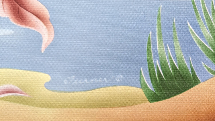 Flamingos by A.T. Toran | 1940s Vintage Flamingo Lithograph | Turner Tropical Wall Art