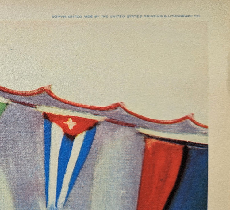 Humpty Dumpty Circus by Renée Barnes | 1930s Vintage Lithograph | Whimsical Toy Room Wall Art