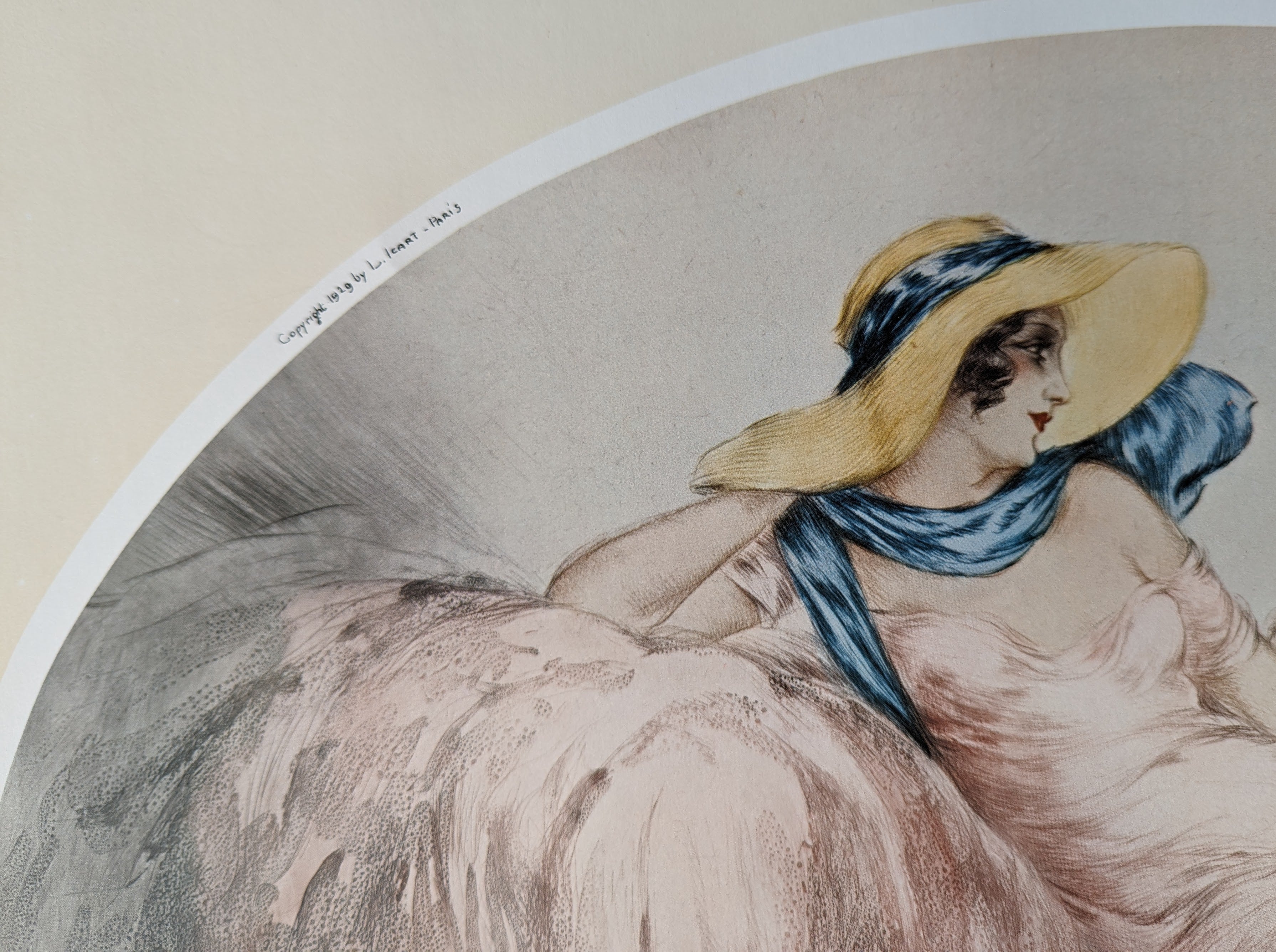 Hortense by Louis Icart | 1974 Art Deco Reproduction | Vintage