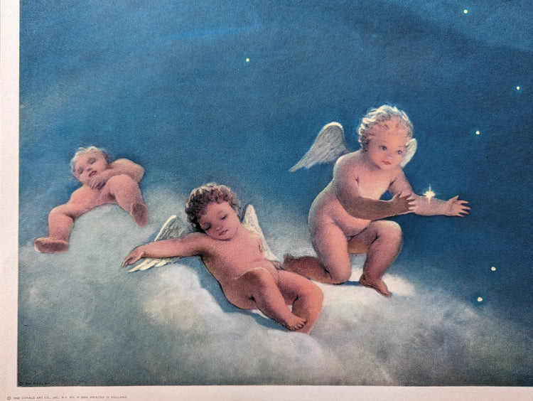 Stardust IV and V by Albo, mint condition vintage nursery art lithograph set