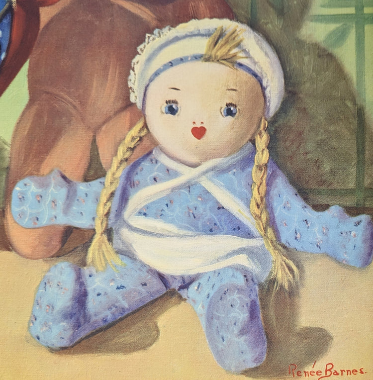 Nancy Lee’s Playmates by Reneé Barnes | 1930s Vintage Lithograph | Whimsical Nursery Wall Art