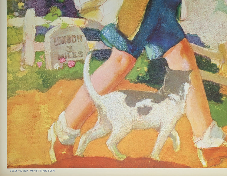 Dick Whittington by Albert Hencke | 1930s Vintage Lithograph | Classic Nursery Print