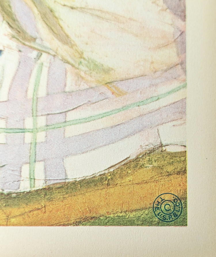 See Saw by Albert Hencke | 1930s Vintage Lithograph | Whimsical Nursery Wall Art