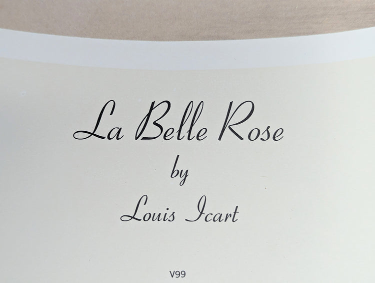 La Belle Rose by Louis Icart | 1974 Art Deco Reproduction | Offset Lithograph | Romantic French Art Deco Style