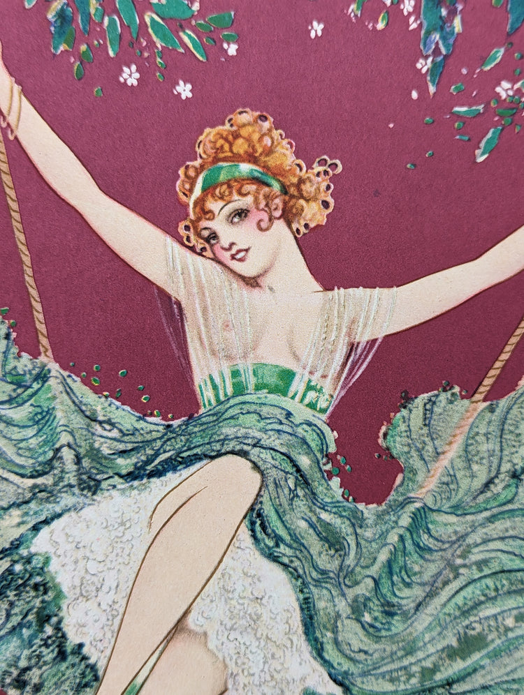 Swing by Marcel Le Boulte | 1920s Art Deco Lithograph | Vintage Parisian Style
