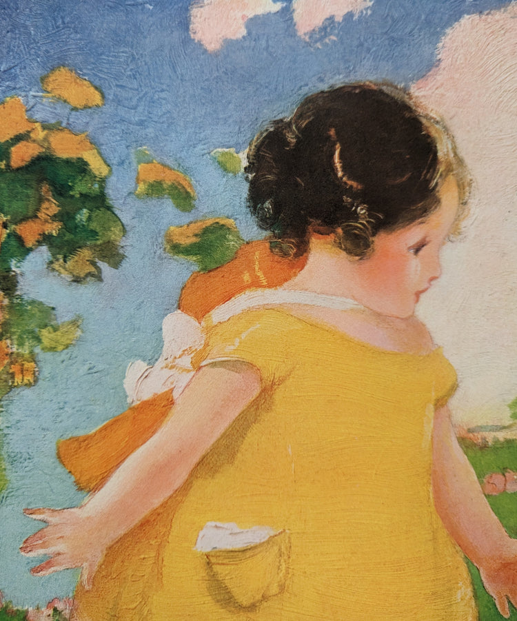 Goosy Goosy Gander by Hencke | 1930s Vintage Lithograph | Classic Nursery Wall Art