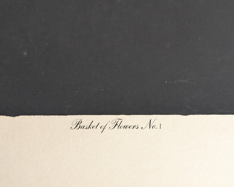 Basket of Flowers No. 1 | Jean-Baptiste Monnoyer Floral Chromolithograph | 1948 Vintage Print by Catalda Fine Arts