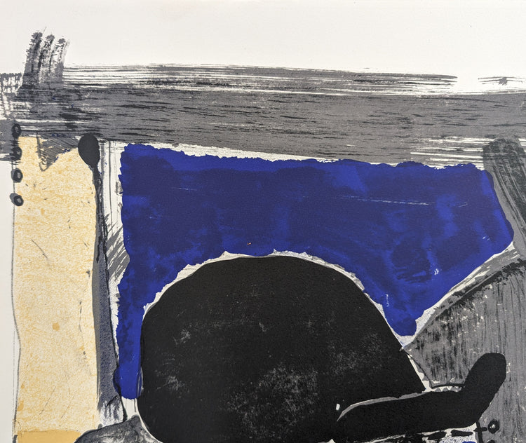 Abstract Composition by Walter Burger | 1970 Signed Lithograph | Mid-Century Modern Wall Art
