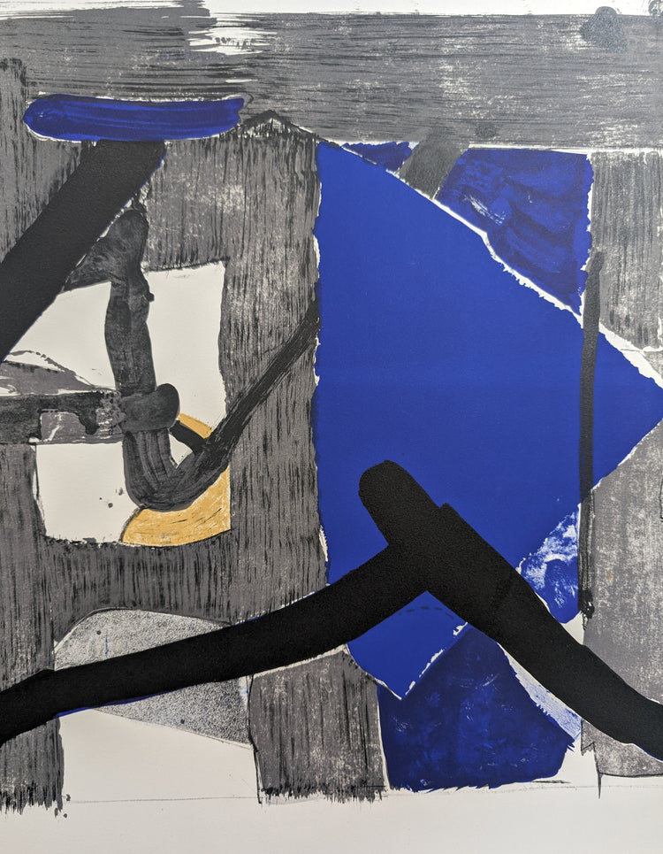 Abstract Composition by Walter Burger | 1970 Signed Lithograph | Mid-Century Modern Wall Art