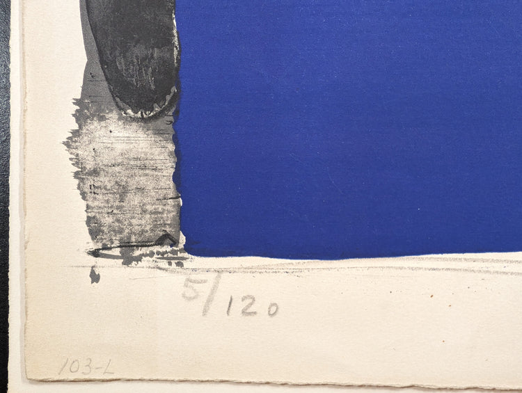 Abstract Composition by Walter Burger | 1970 Signed Lithograph | Mid-Century Modern Wall Art