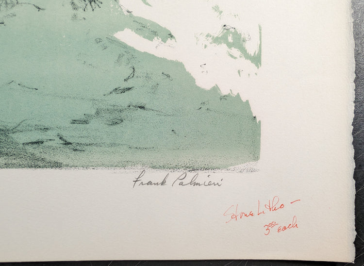 Boy on the Beach by Frank Palmieri | 1970s Signed Lithograph | Coastal Childhood Wall Art