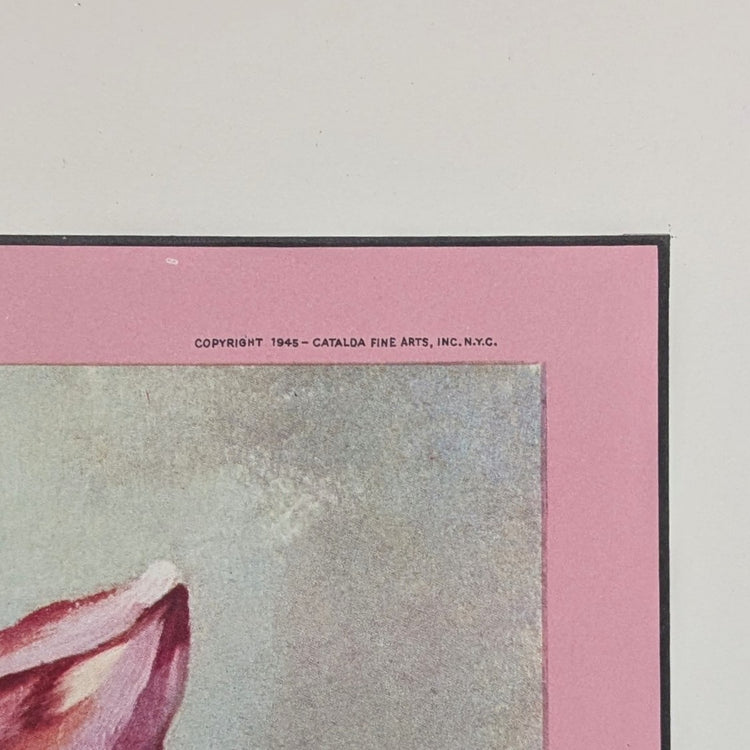 Magnolias by Harry Lane | 1945 Vintage Lithograph | Still Life Floral Wall Art