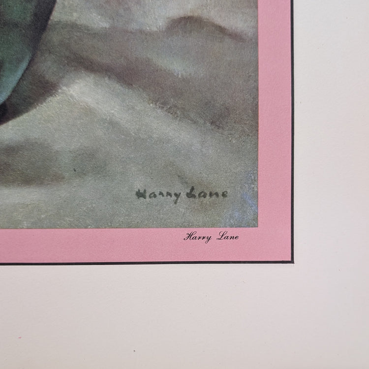 Magnolias by Harry Lane | 1945 Vintage Lithograph | Still Life Floral Wall Art