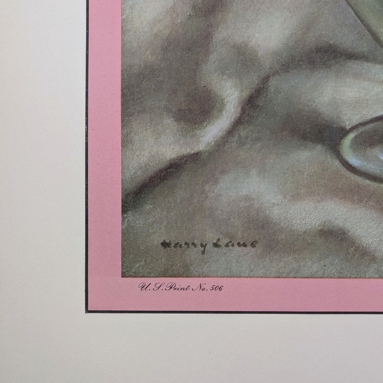 Roses by Harry Lane | 1945 Vintage Lithograph | Still Life Floral Wall Art