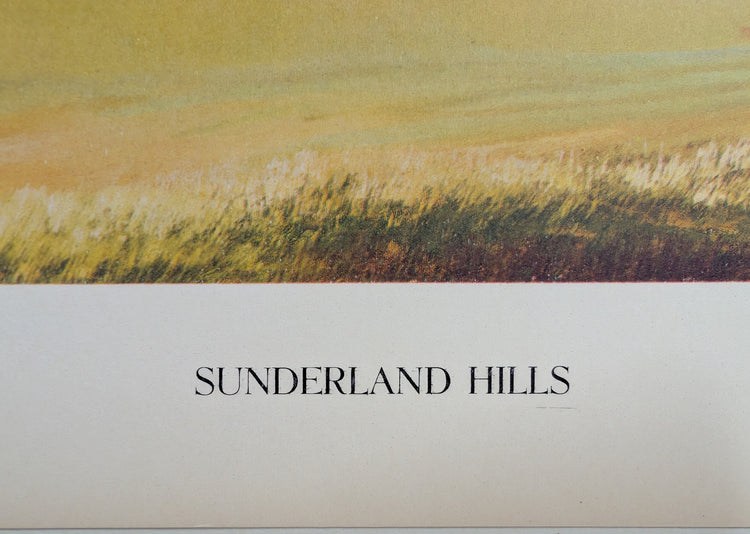 Sunderland Hills by James Ashley | 1950s Americana Landscape | Vintage Offset Lithograph