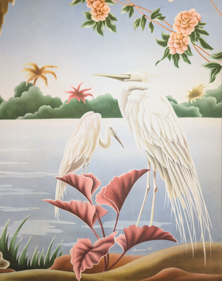 Turner Egrets | Premium Giclee Reproduction | Vintage Bird Art