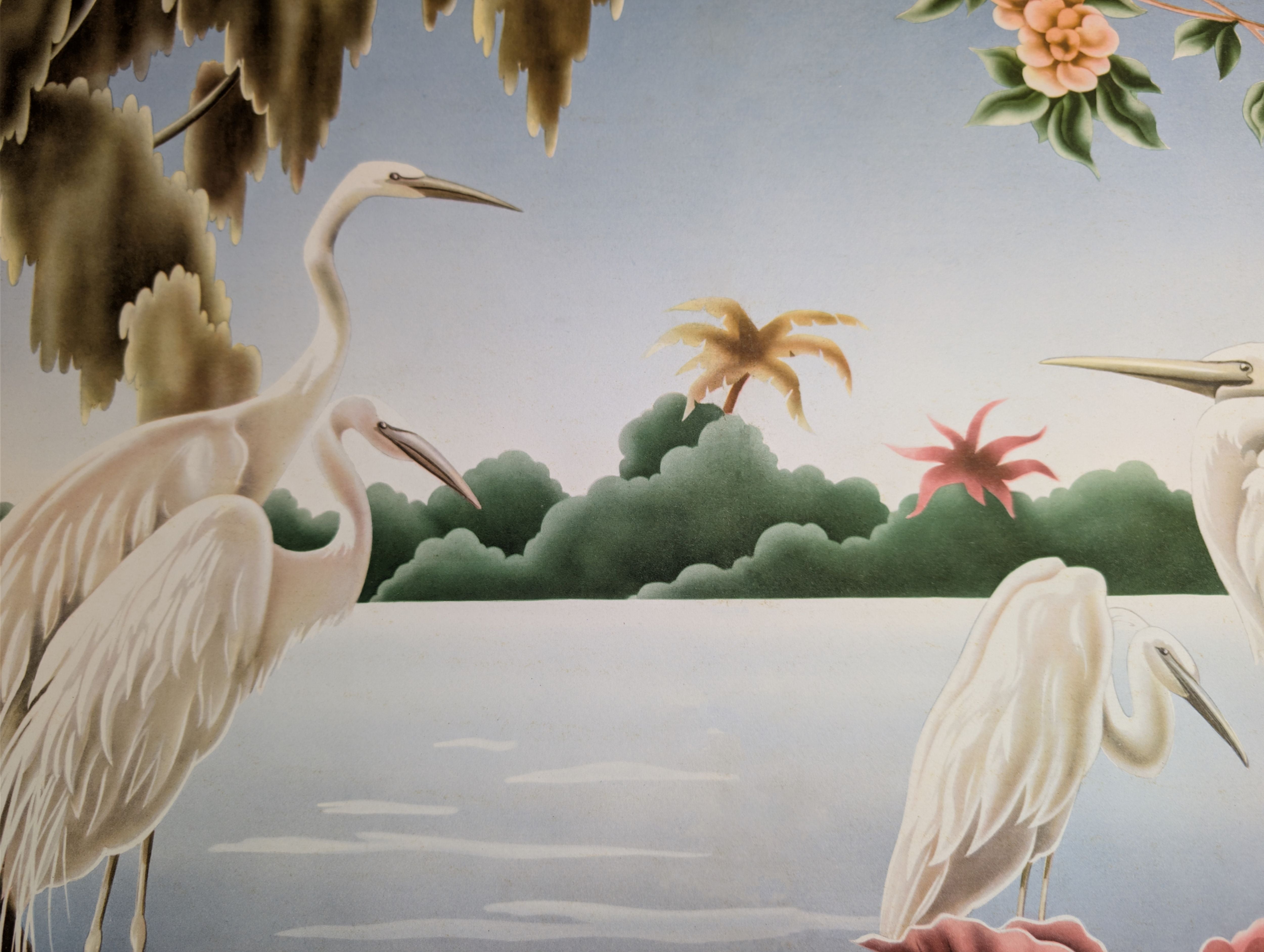Egrets by Turner | Museum Giclee Reproduction | 1940s Bird Art