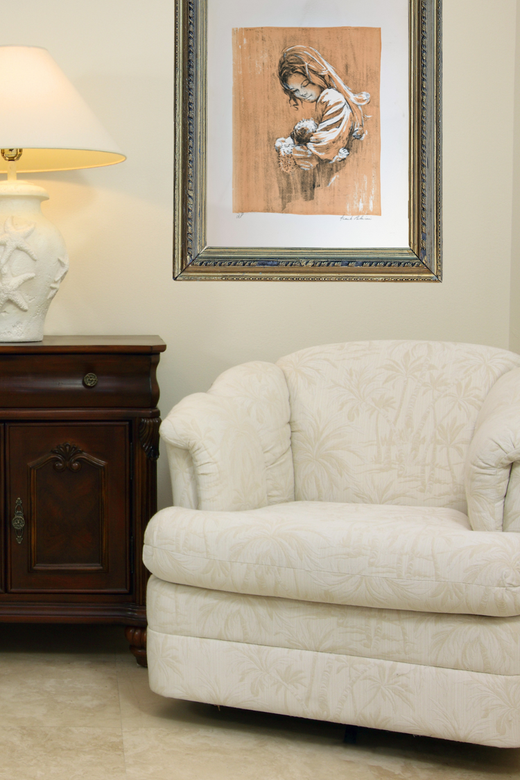 Mother and Baby by Frank Palmieri | 1970s Signed Lithograph | Vintage Family Wall Art