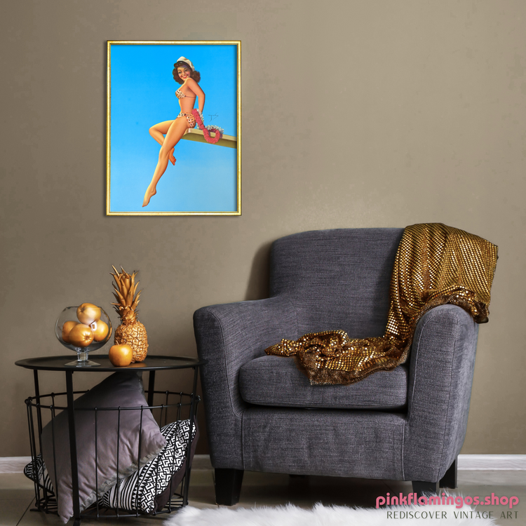 Pinup Set (6) by D’Ancona, Darro, DeVorss & Erbit | 1940s–50s Style | 1980s Glossy Lithographs