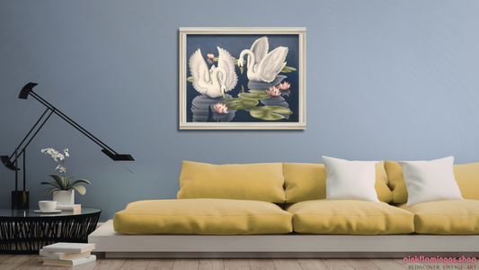 Turner Swans and Lillies | Premium Giclee Reproduction | Vintage Bird Art