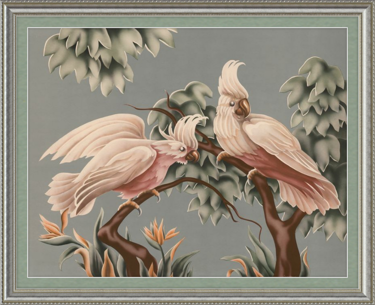Custom Framed Turner White Cockatoos | Premium Giclee Print | Vintage Bird Lithograph