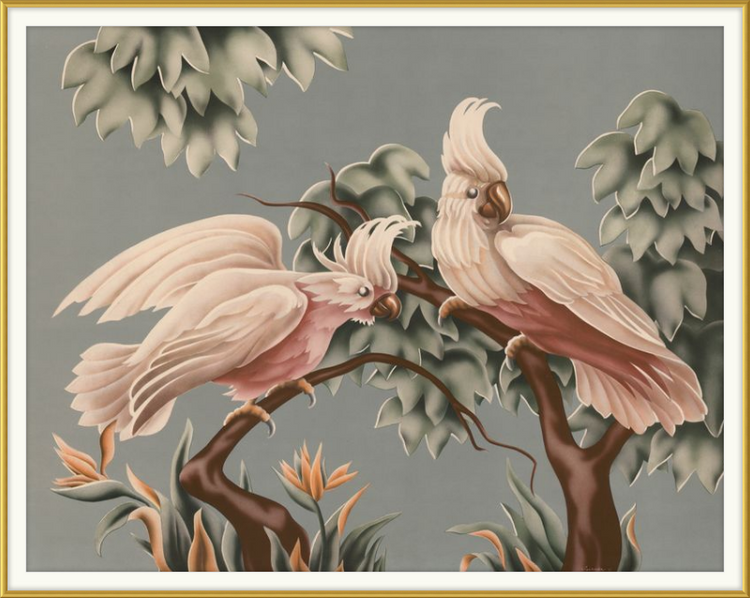 Custom Framed Turner White Cockatoos | Premium Giclee Print | Vintage Bird Lithograph