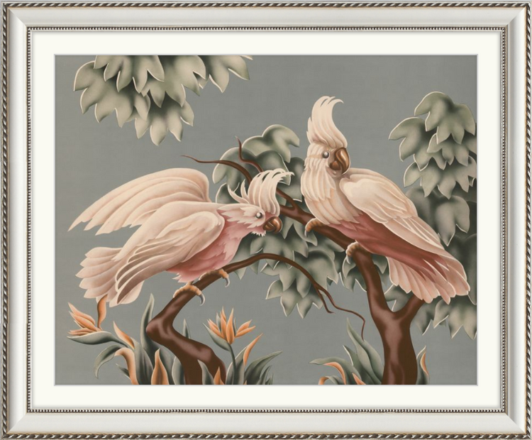 Custom Framed Turner White Cockatoos | Premium Giclee Print | Vintage Bird Lithograph