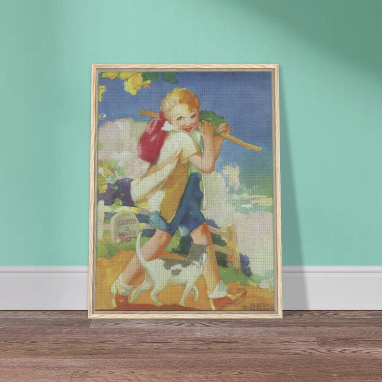 Dick Whittington by Albert Hencke | Vintage Nursery Art Print | Framed Canvas