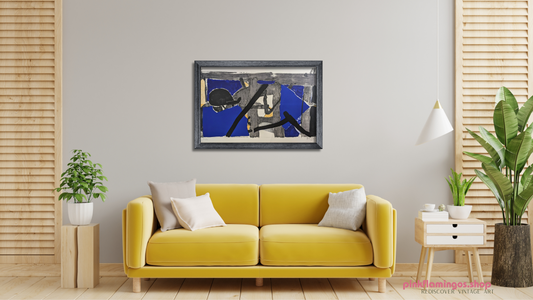 Abstract Composition by Walter Burger | 1970 Signed Lithograph | Mid-Century Modern Wall Art