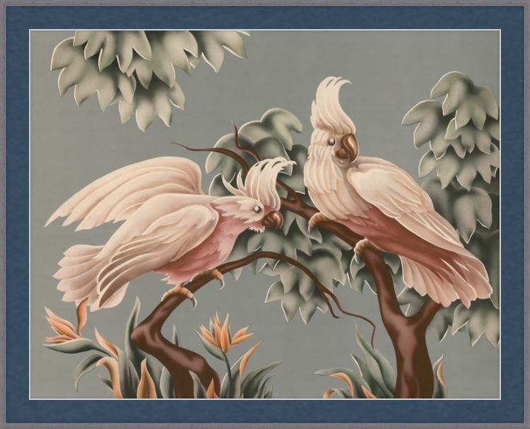 Custom Framed Turner White Cockatoos | Premium Giclee Print | Vintage Bird Lithograph