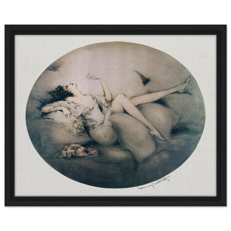 Cigarette Memories by Louis Icart | Framed Canvas Print | Art Deco Wall Art