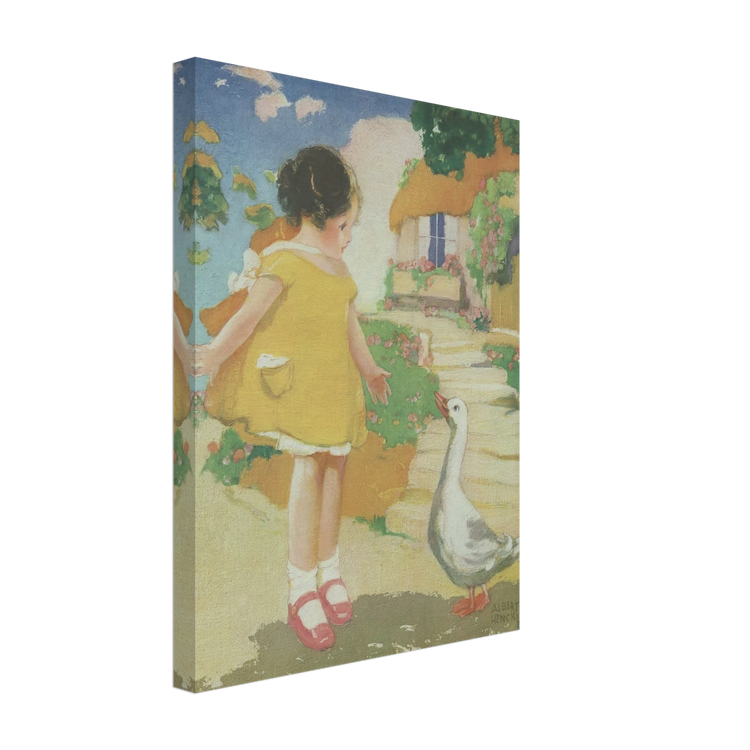 Goosy Goosy Gander by Albert Hencke | Vintage Nursery Art Print | Canvas Print