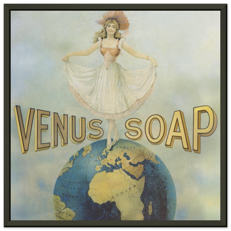 Venus Soap | Metal Framed Poster | Vintage Advertising Art