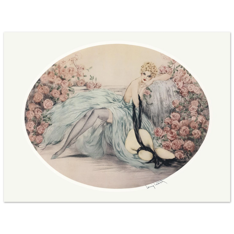La Belle Rose by Louis Icart | Fine Art Poster | Art Deco Wall Art