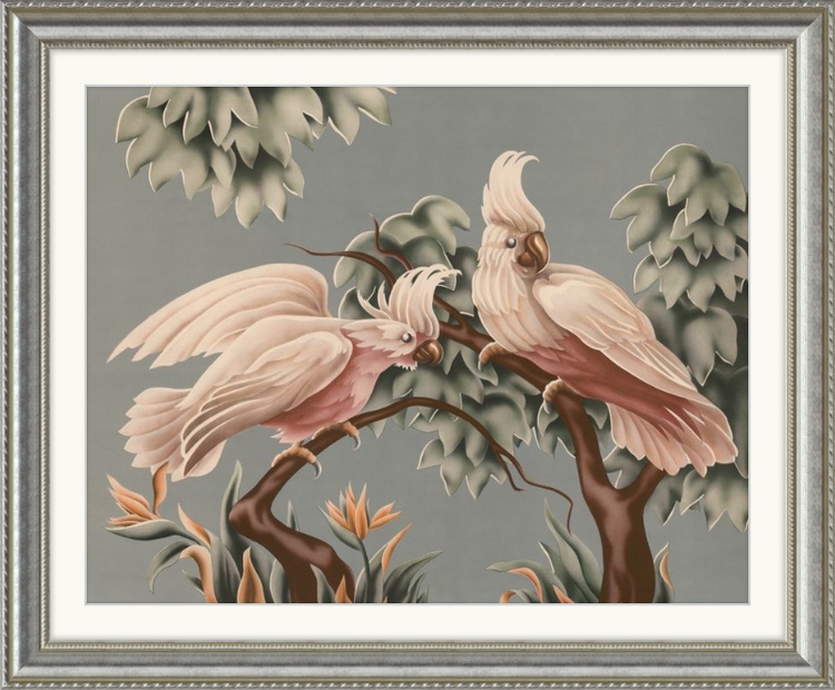 Custom Framed Turner White Cockatoos | Premium Giclee Print | Vintage Bird Lithograph