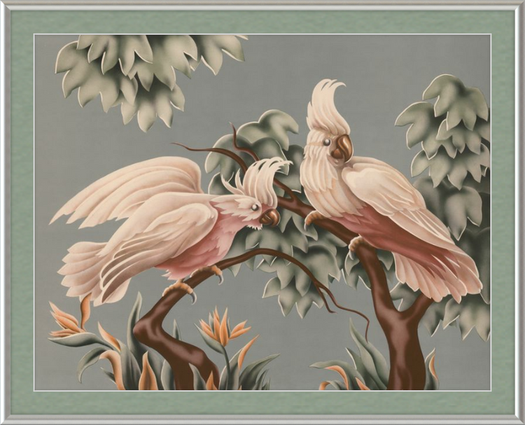 Custom Framed Turner White Cockatoos | Premium Giclee Print | Vintage Bird Lithograph