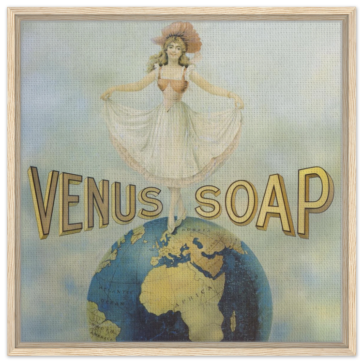 Venus Soap | Framed Canvas Print | Vintage Advertising Art