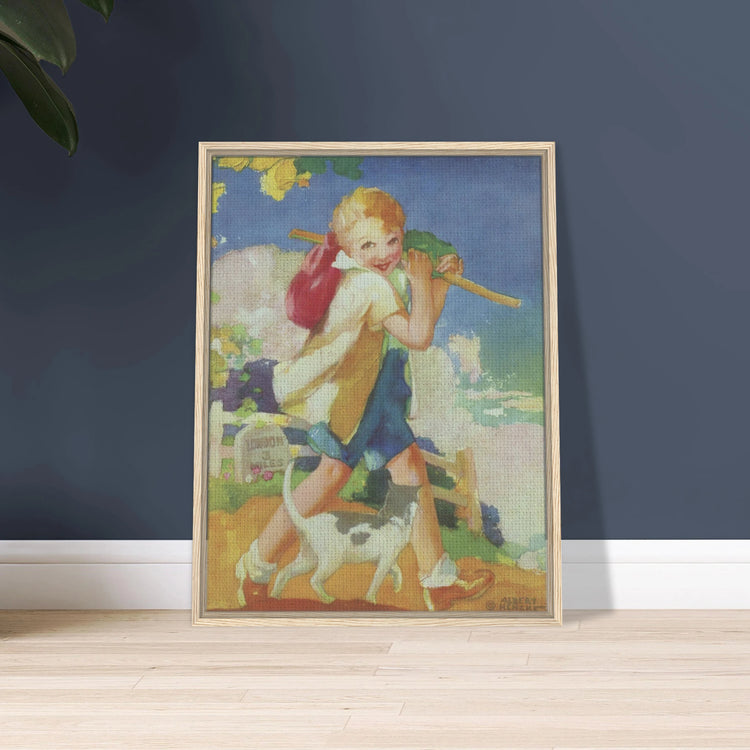 Dick Whittington by Albert Hencke | Vintage Nursery Art Print | Framed Canvas