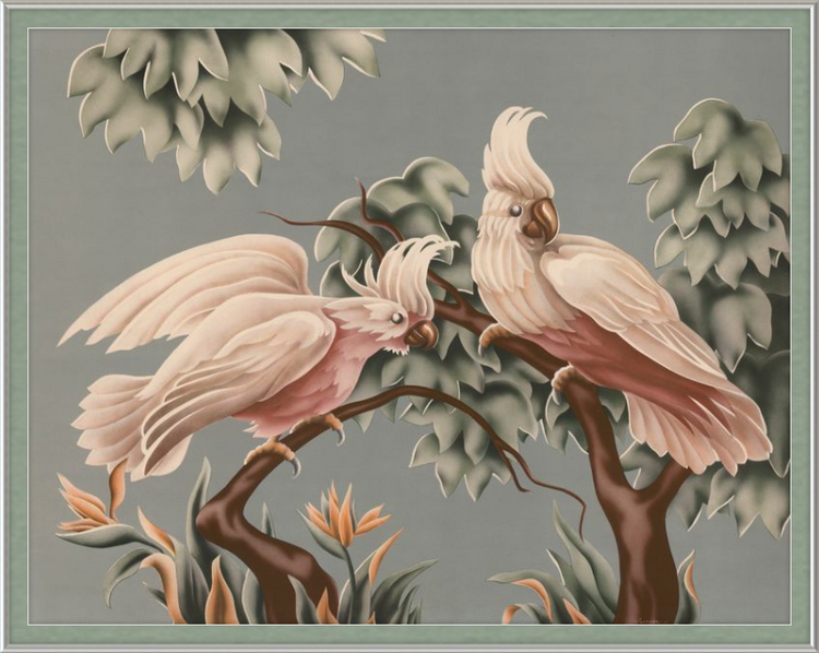 Custom Framed Turner White Cockatoos | Premium Giclee Print | Vintage Bird Lithograph