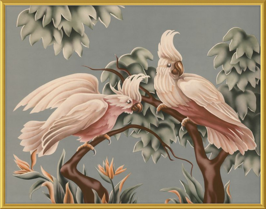 Custom Framed Turner White Cockatoos | Premium Giclee Print | Vintage Bird Lithograph