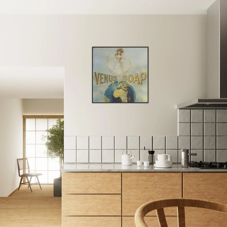 Venus Soap | Metal Framed Poster | Vintage Advertising Art