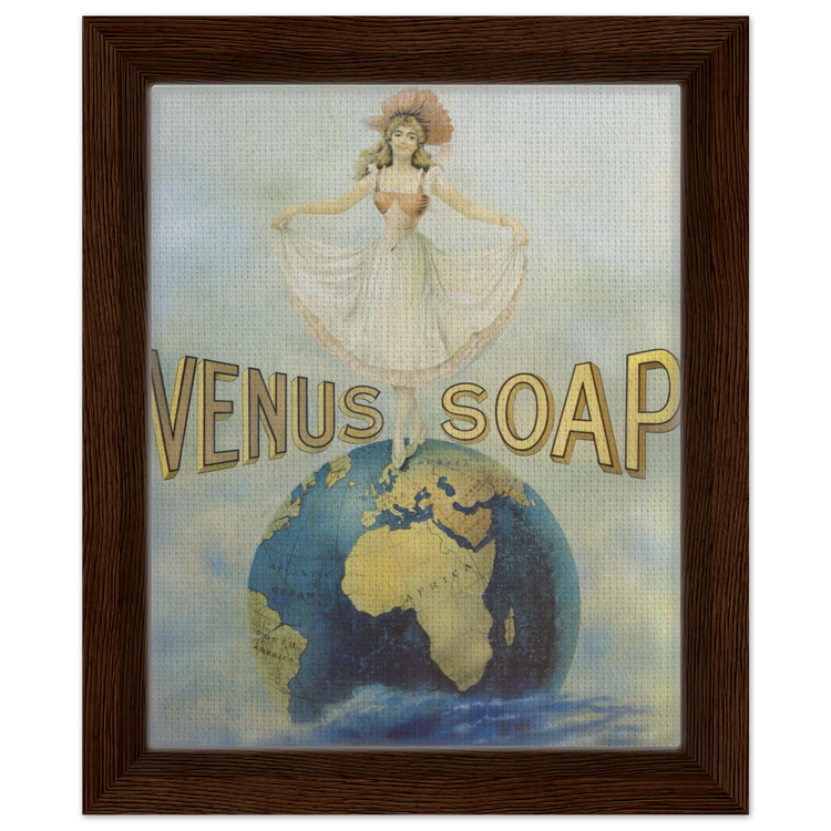 Venus Soap | Framed Canvas Print | Vintage Advertising Art