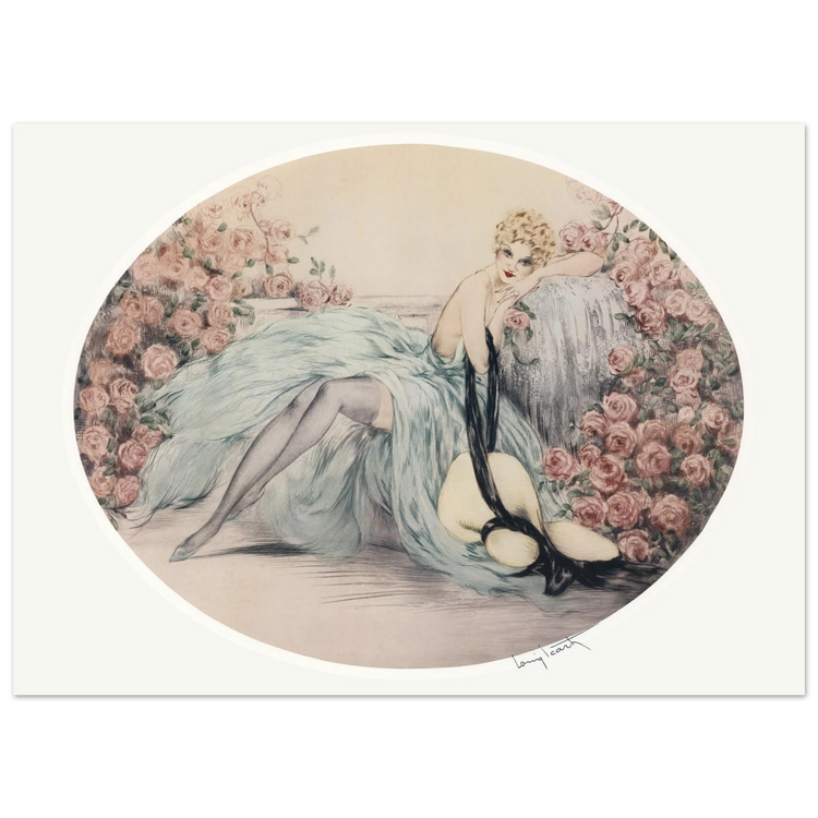 La Belle Rose by Louis Icart | Fine Art Poster | Art Deco Wall Art