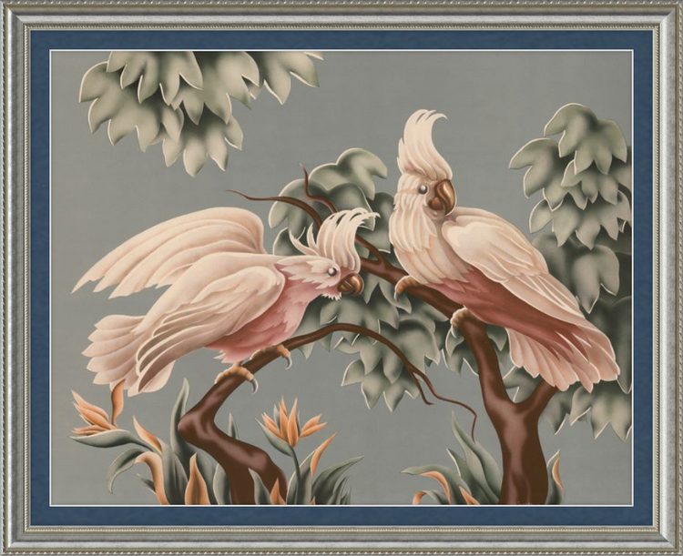 Custom Framed Turner White Cockatoos | Premium Giclee Print | Vintage Bird Lithograph